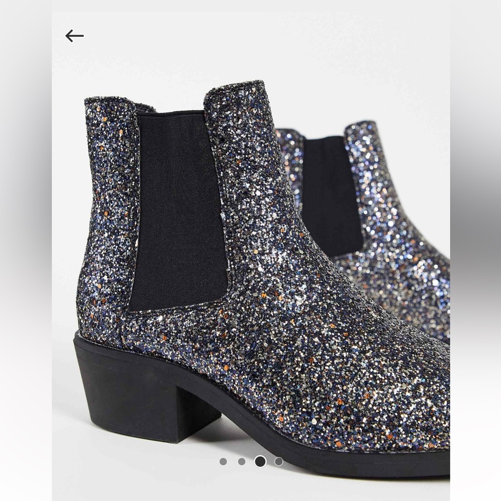 ASOS GLITTER MENS CHELSEA BOOT